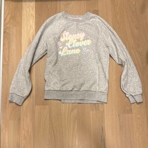 Stoney Clover Lane Heather Gray Sweatshirt with Pastel Logo
